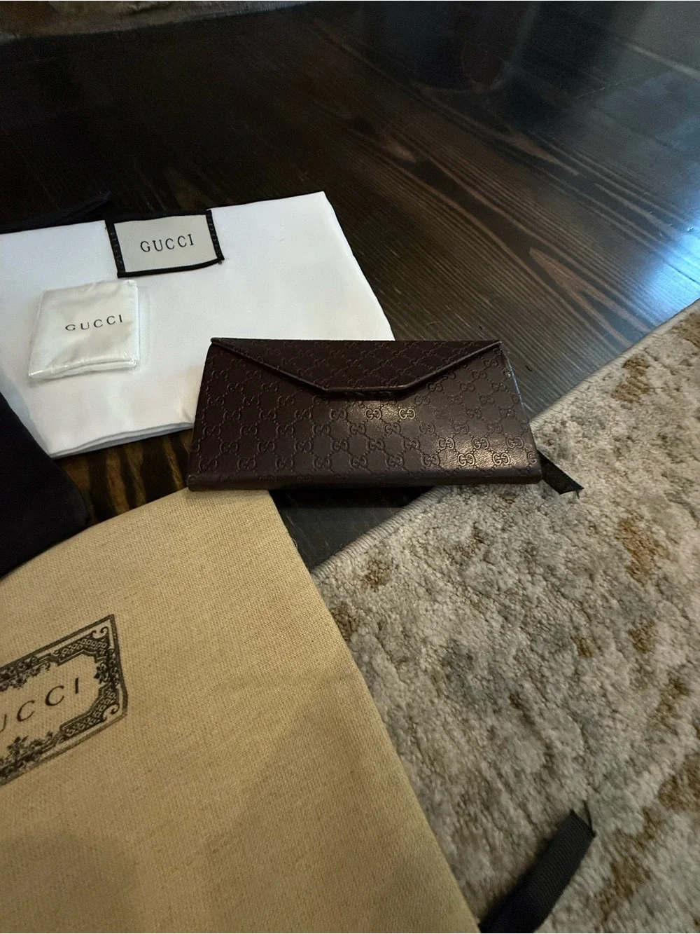 Gucci luxury packaging, dust bags, cases, pouches, bundle